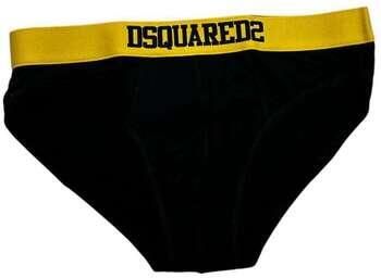 Dsquared2 Zwarte Gele Slip-On Schoenen 2024 Black Heren