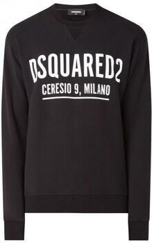 Dsquared2 Zwarte katoenen sweatshirt met Milano-print Black Heren