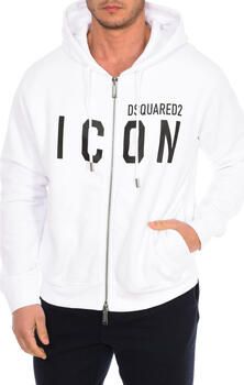 Dsquared2 Heren Zip Hoodie met Brand Print White Heren