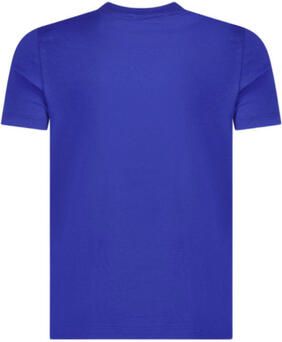 Dsquared2 Heren T-shirt van katoen en elastaan blauw met kenmerkende zoom Blauw Heren - Foto 3