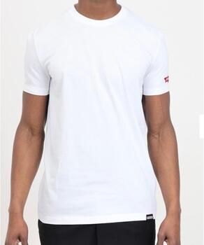 Dsquared2 Katoenen T-shirt met logopatch White Heren