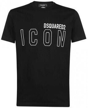 Dsquared2 Zwart Slim Fit Ronde Hals T-Shirt Black Heren