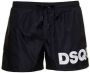 Dsquared2 Zwarte Sea Clothing Shorts met Merk Lettering Black Heren - Thumbnail 1