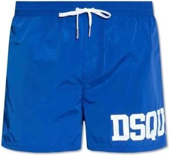 Dsquared2 Blauwe Zeekleding Boxer Midi Blue Heren