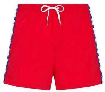 Dsquared2 Logo-Tape Zwemshorts in Klaproos Rood Red Heren