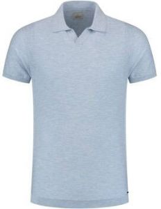 Dstrezzed T-shirt Polo Melange Lichtblauw