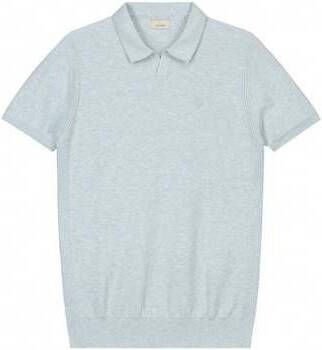 Dstrezzed T-shirt Polo Melange Slub Lichtblauw
