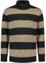 Dstrezzed Sweater Coltrui Wol Mix Streep Antraciet - Thumbnail 1