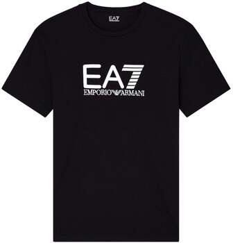 Ea7 Emporio Armani T-shirt Korte Mouw Visibility Cotton Stretch T-Shirt Black