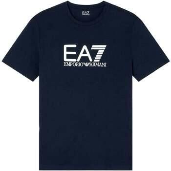 Ea7 Emporio Armani T-shirt Korte Mouw Visibility Cotton Stretch T-Shirt Navy