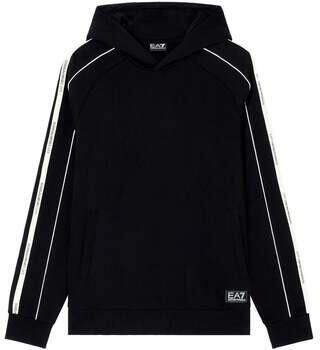 Ea7 Emporio Armani Trainingsjack Logo Series Tape Overhead Hoodie Black - Foto 2