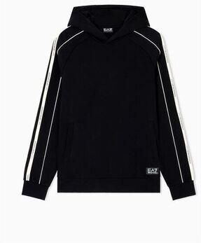 Ea7 Emporio Armani Trainingsjack Logo Series Tape Overhead Hoodie Black - Foto 4