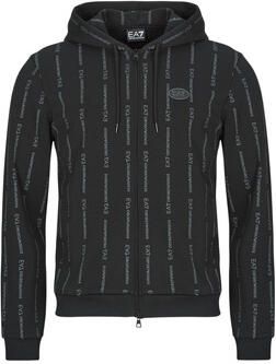 Emporio Armani EA7 Capuchon sweaters TRAIN GRAPHIC SERIES M HOODIE FZ COPL MONOGRAM PRINTED