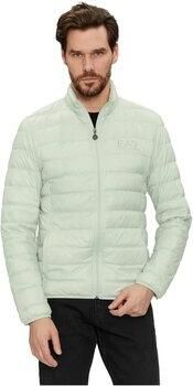 Emporio Armani EA7 Logo Donzen Jas Ice Flow Lente Zomer 2024 Blue Heren - Foto 2