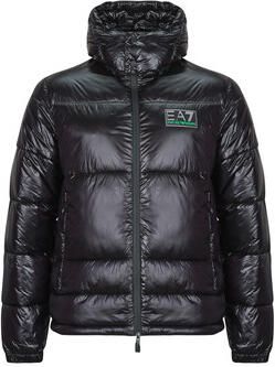 EA7 Emporio Armani Gewatteerd jack met labelpatch model 'SHINY