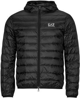 Emporio Armani EA7 Zwarte Hooded Ritsjas voor Mannen Black Heren