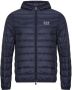 Emporio Armani EA7 Donkerblauwe gewatteerde jas met capuchon Blue Heren - Thumbnail 1