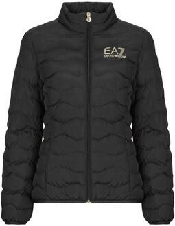 Emporio Armani EA7 Zwarte Gewatteerde Jas Core Lady Black Dames - Foto 4