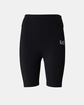EA7 Emporio Armani Hight Waist Poly Cycle Shorts Black- Dames Black