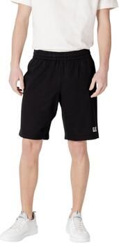 Emporio Armani EA7 Korte Broek Sweatshorts met logo op de benen