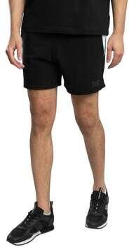 Emporio Armani EA7 Korte Broek Lijnen Logo Sweat Shorts