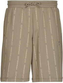 Emporio Armani EA7 Korte Broek TRAIN GRAPHIC BERMUDA MONOGRAM PRINTED