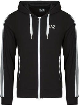 Emporio Armani EA7 Zwarte hoodie met wit logo Black Heren