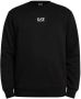 Emporio Armani EA7 Central Logo Fleece Sweatshirt Black- Heren Black - Thumbnail 2