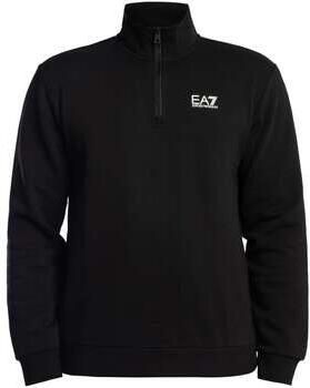 Emporio Armani EA7 Sweater Sweatshirt met borstlogo en 1 4 rits - Foto 2