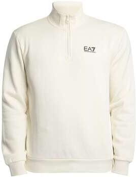 Emporio Armani EA7 Sweater Sweatshirt met borstlogo en 1 4 rits