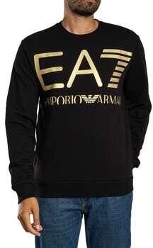 Emporio Armani EA7 Sweater Sweatshirt met groot logo en grafische print