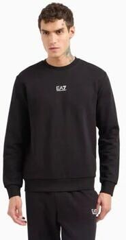 EA7 Emporio Armani Central Logo Fleece Sweatshirt Black- Heren Black - Foto 3