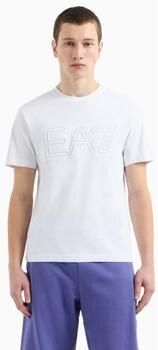 Emporio Armani EA7 Witte Katoenen T-shirt Ronde Hals Korte Mouw White Heren - Foto 6