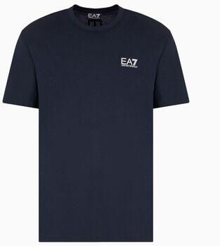 Emporio Armani EA7 Katoenen T-shirt korte mouwen lente zomer Blue Heren - Foto 5
