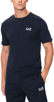 Emporio Armani EA7 Heren Blauw Katoenen T-shirt met Logo Print Blue Heren - Foto 10