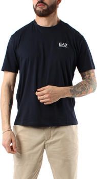 Emporio Armani EA7 Katoenen T-shirt korte mouwen lente zomer Blue Heren