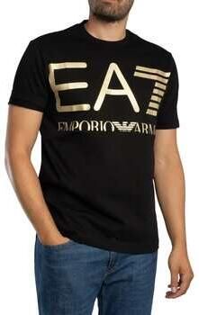 Emporio Armani EA7 T-shirt Korte Mouw T-shirt met mega-graphic en normale pasvorm.