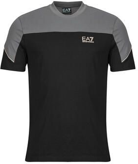 Emporio Armani EA7 T-shirt Korte Mouw Normale T-shirt met logo op de borst