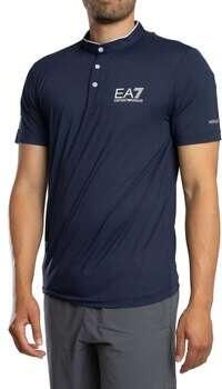 Emporio Armani EA7 T-shirt Korte Mouw Ventus 7 Logo T-shirt met knopen