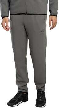 Emporio Armani EA7 Trainingsbroek Joggingbroek met logo en ritssluiting aan de zijkant