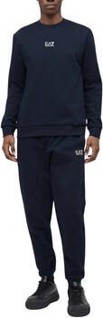 Emporio Armani EA7 Effen Elastische Taille Tracksuit met Zakken Blue Heren