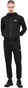 Emporio Armani EA7 Effen Tracksuit met Capuchon en Zakken Black Heren - Foto 7