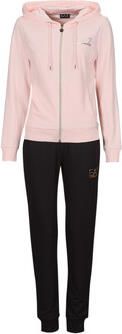 Emporio Armani EA7 Dames Trainingsset met Hoodie en Broek Pink Dames