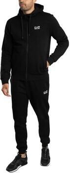 Emporio Armani EA7 Effen Tracksuit met Capuchon en Zakken Black Heren