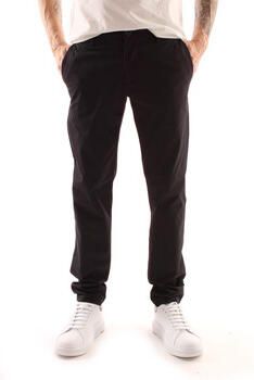 Armani Exchange Blauwe effen broek met rits en knoopsluiting Blue Heren - Foto 10
