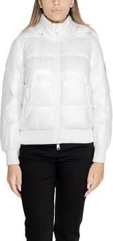 Armani Exchange Korte gewatteerde jas met capuchon wit White Dames