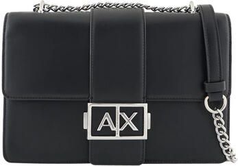 Armani Exchange Schoudertas met metalen logo Black Dames