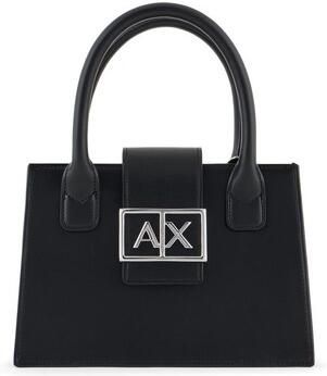 Armani Exchange Zwarte Schoudertas met Schouderband Knoopsluiting Black Dames - Foto 4