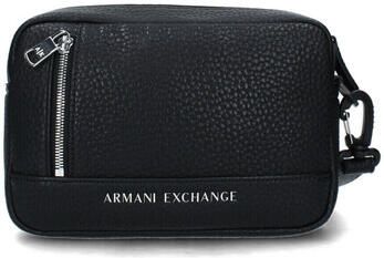 Armani Exchange Zwarte gestructureerde Pochette met logo rits Black Heren - Foto 8