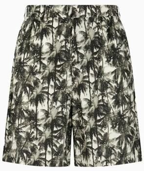 Armani Exchange Tropische Palmprint Casual Shorts Green Heren - Foto 4